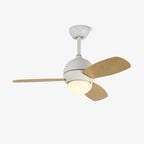 Vevo Plafonnier Ventilateur Minimaliste en Bois Blanc