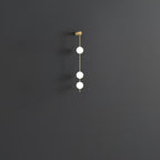 Lustra Applique Murale Sphères Verticales Laiton