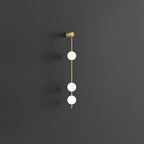 Lustra Applique Murale Sphères Verticales Laiton