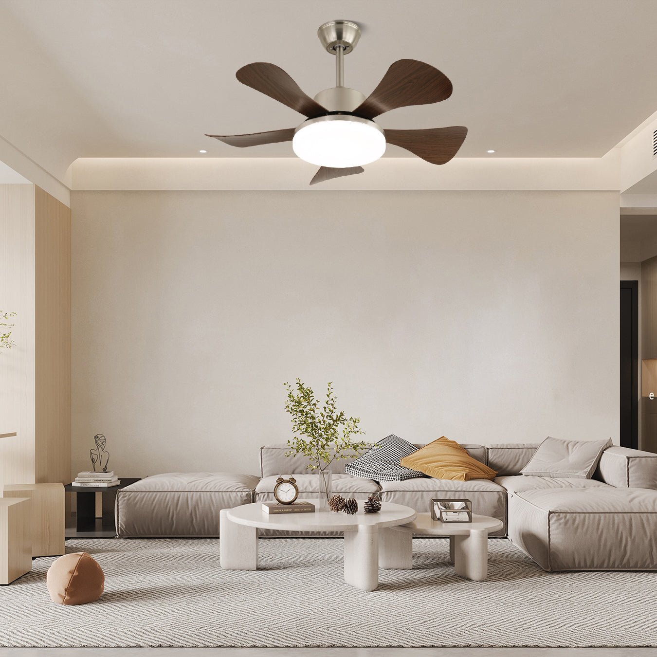 Plafonnier Ventilateur Moderne Aveline en Bois