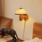 Lustra Applique Murale Champignon Bois de Chêne