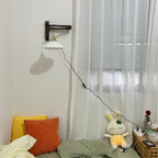 Lyphaia Nordic Art Telescopic Walnut Ceramic Wooden Wall Lamp