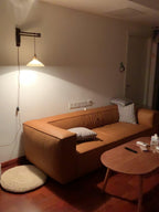 Lyphaia Nordic Art Telescopic Walnut Ceramic Wooden Wall Lamp