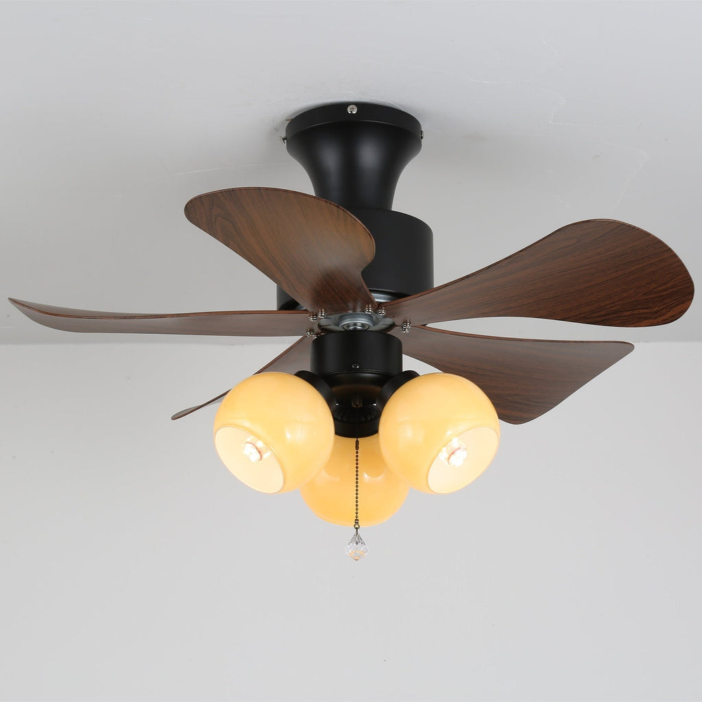 Plafonnier Ventilateur Lunara en Bois Vintage