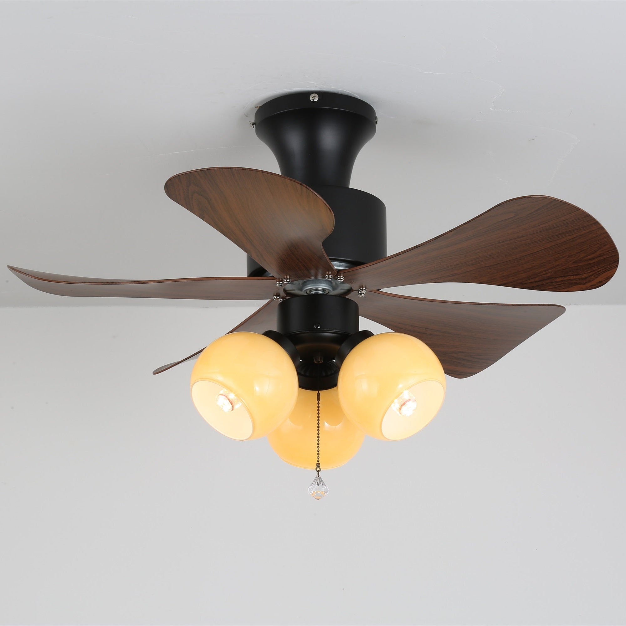 Plafonnier Ventilateur Lunara en Bois Vintage