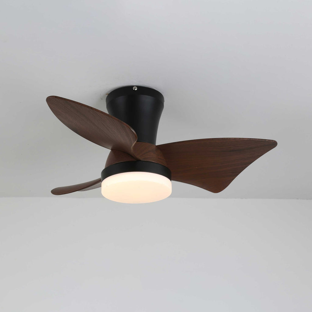 Ventilateur de Plafond Moderne en Bois Caspian avec Lumière