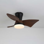 Ventilateur de Plafond Moderne en Bois Caspian avec Lumière