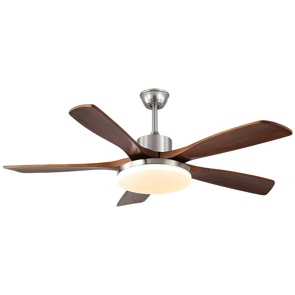 Plafonnier ventilateur moderne Orvian en bois