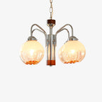 Ulliria Lustre Art Nordique Fleur En Noyer Et Verre