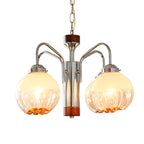 Ulliria Lustre Art Nordique Fleur En Noyer Et Verre