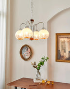 Ulliria Lustre Art Nordique Fleur En Noyer Et Verre
