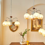 Ulliria Lustre Art Nordique Fleur En Noyer Et Verre