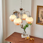 Ulliria Lustre Art Nordique Fleur En Noyer Et Verre
