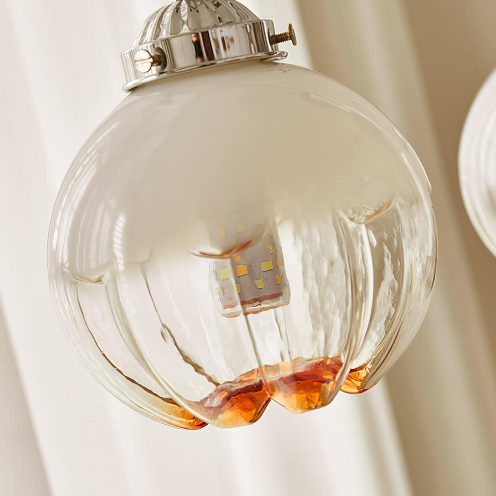 Ulliria Lustre Art Nordique Fleur En Noyer Et Verre