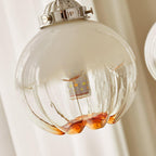 Ulliria Lustre Art Nordique Fleur En Noyer Et Verre